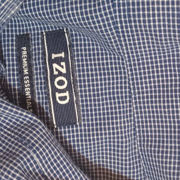IZOD Size L Lot of 3 Men’s Shirts Long Sleeve Button Up Plaid and Checked - Picture 8 of 12